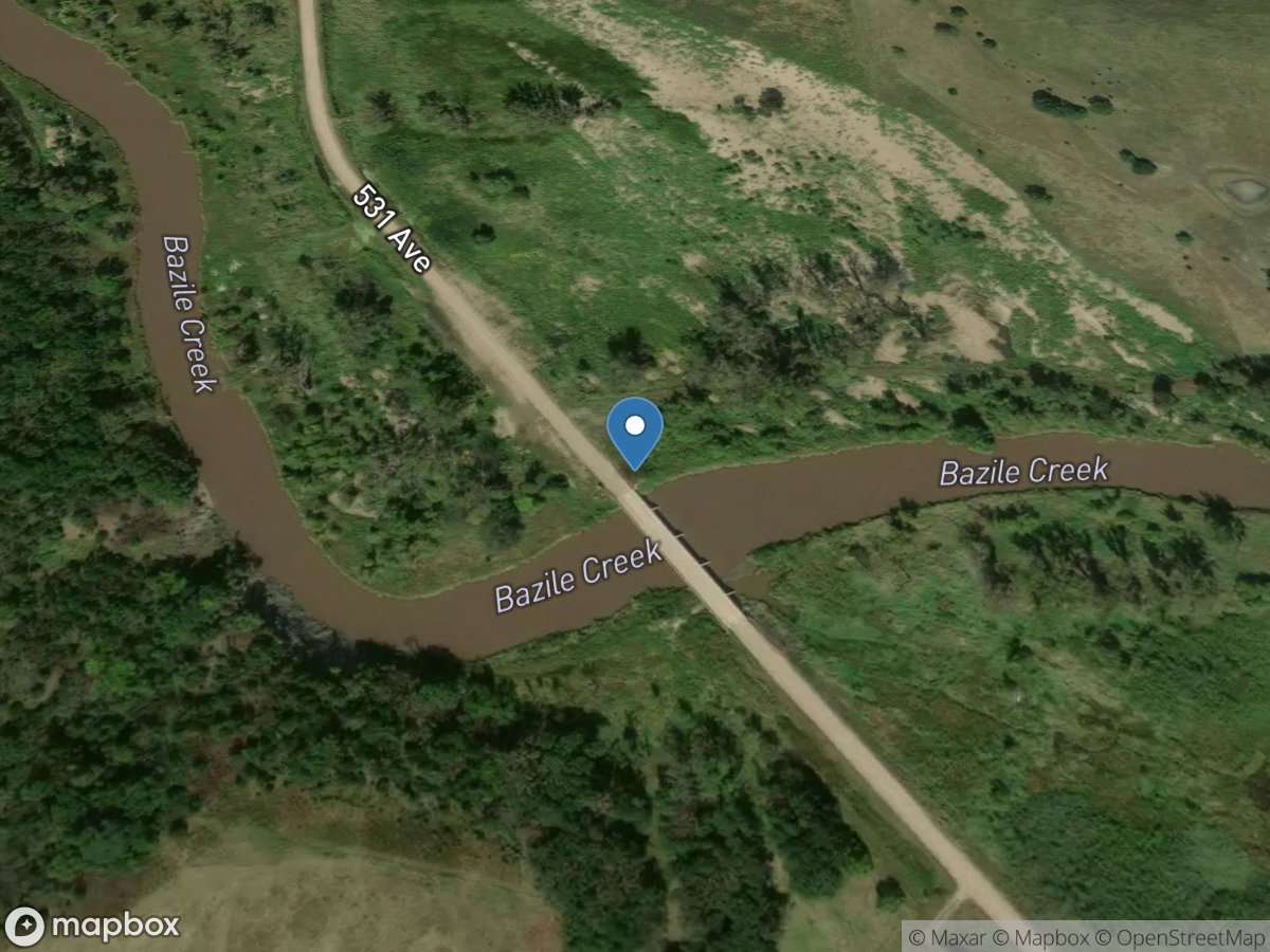 Bazile Creek near Niobrara, Nebr. location