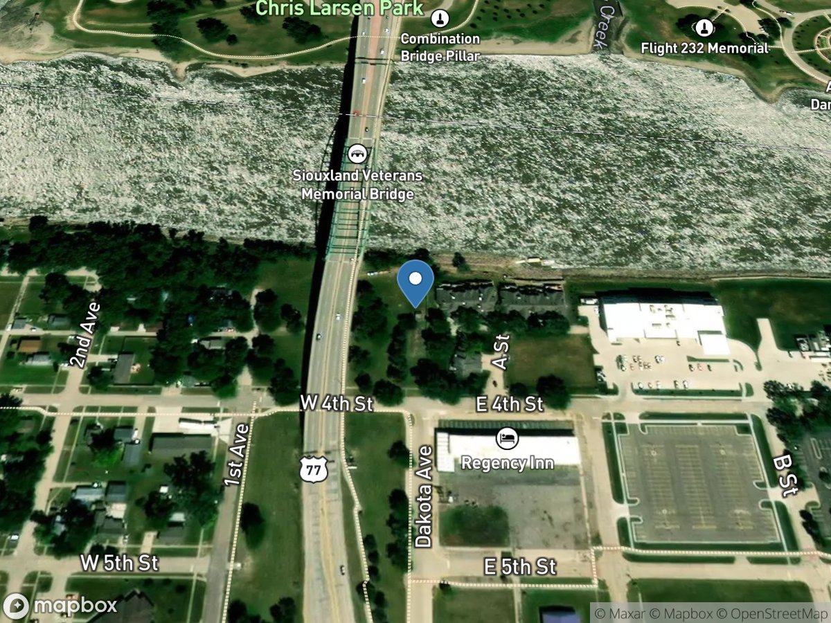 Missouri River at Sioux City, IA location