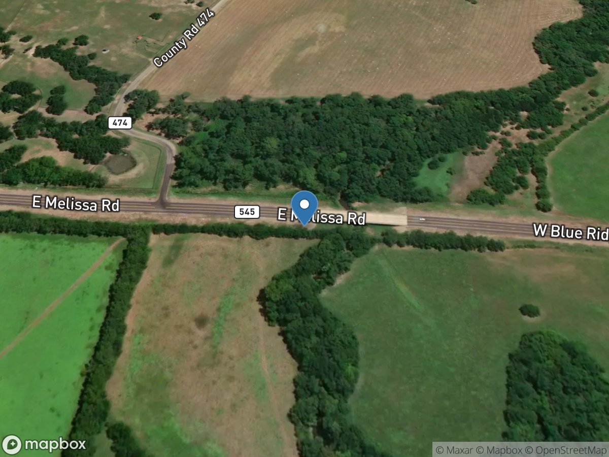 USCOE Sister Grove Creek near Blue Ridge, TX location