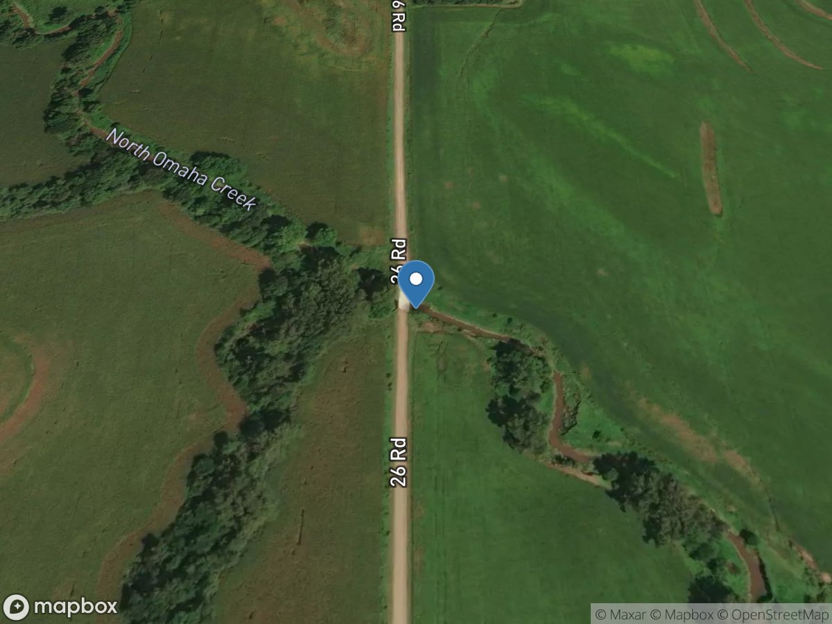 N Omaha Creek at Winn-Omaha Reservoir Bnd near Walthill, NE location