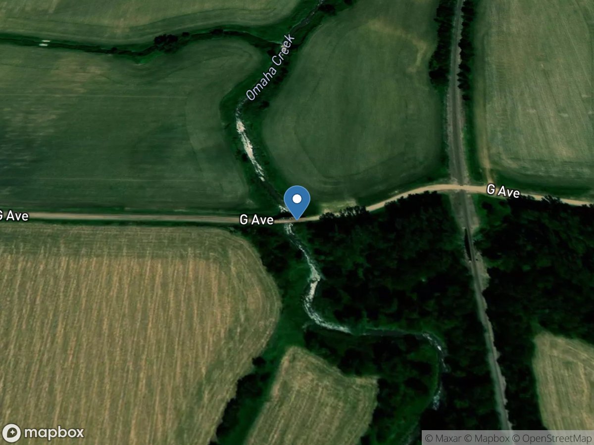 Omaha Creek at Omaha-Winnebago Reservoir Bnd near Walthill, NE location