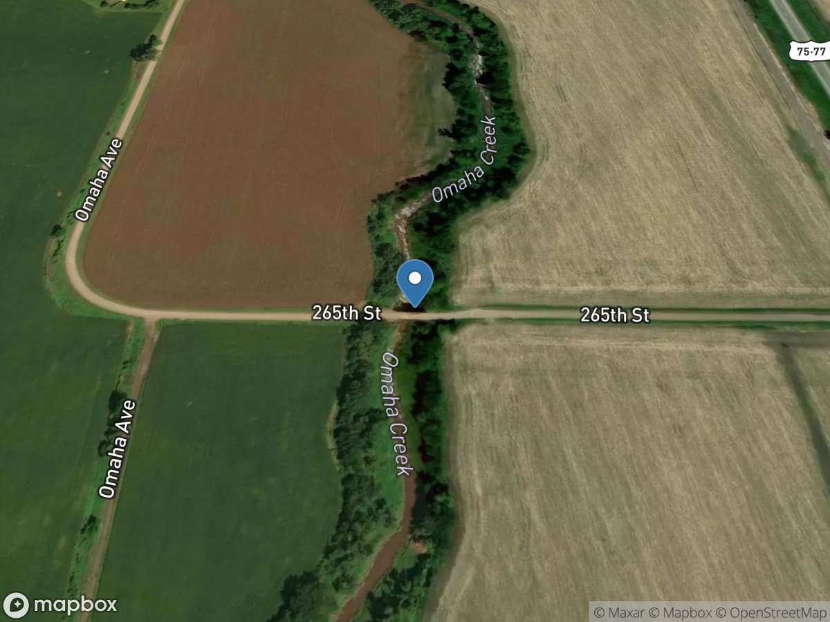 Omaha Creek at Winnebago Reservation Bnd near Homer, NE location