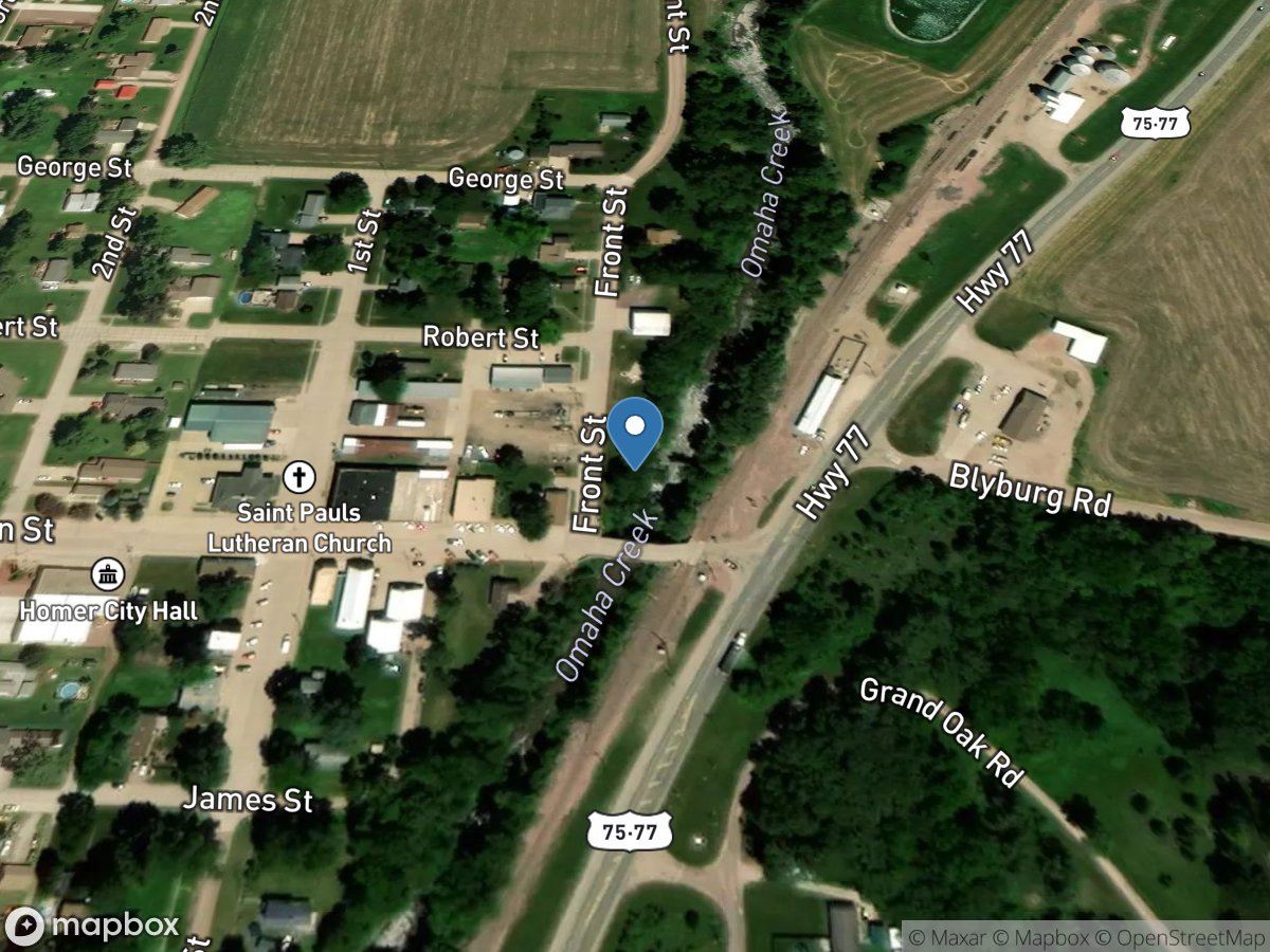 Omaha Creek at Homer, Nebr. location