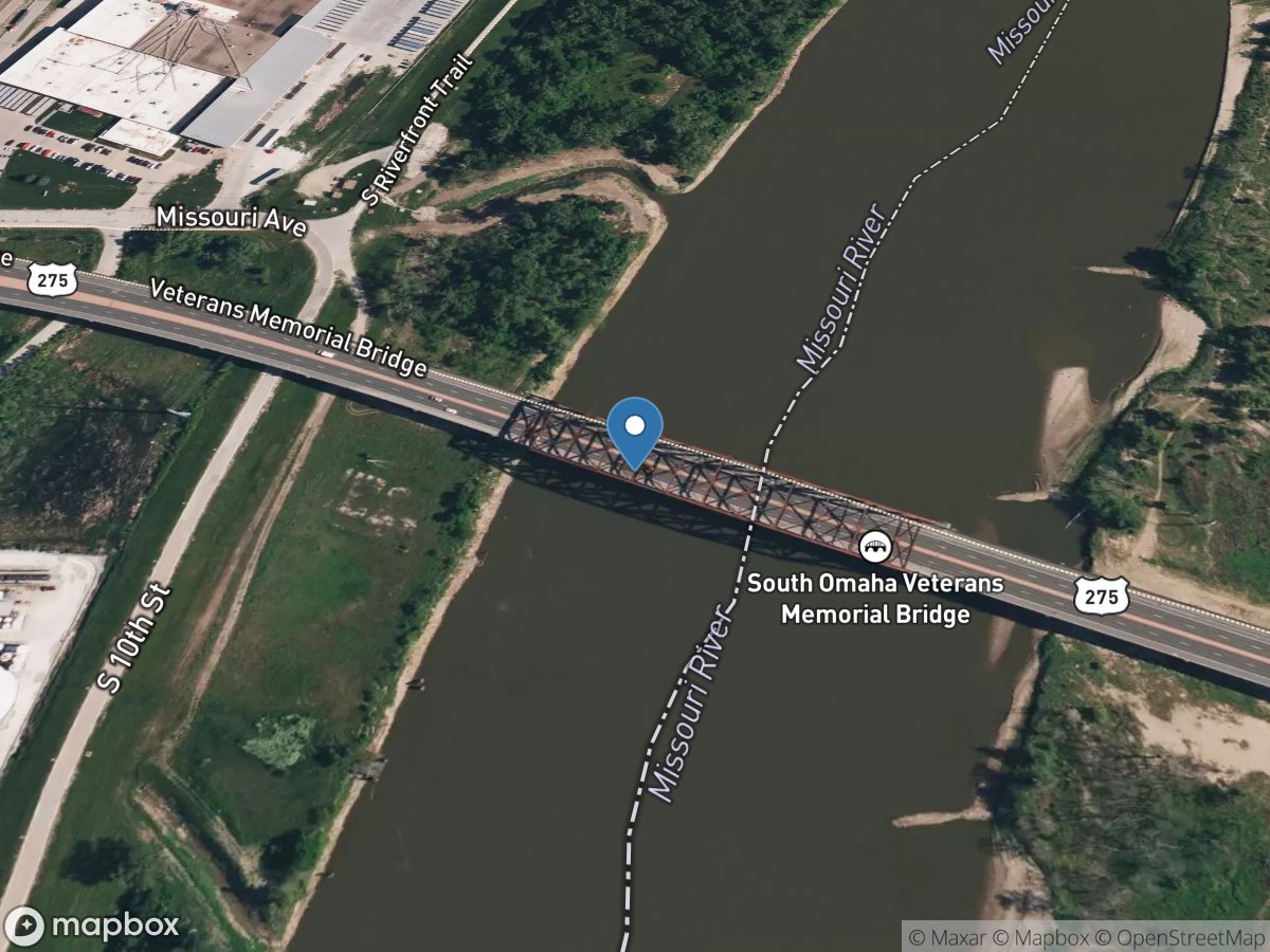 Missouri River at Highway 92 at Omaha, Nebr. location