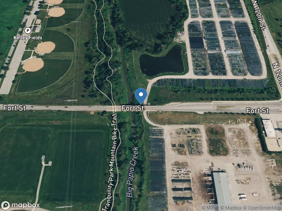 Big Papillion Creek at Fort Street at Omaha, Nebr. location