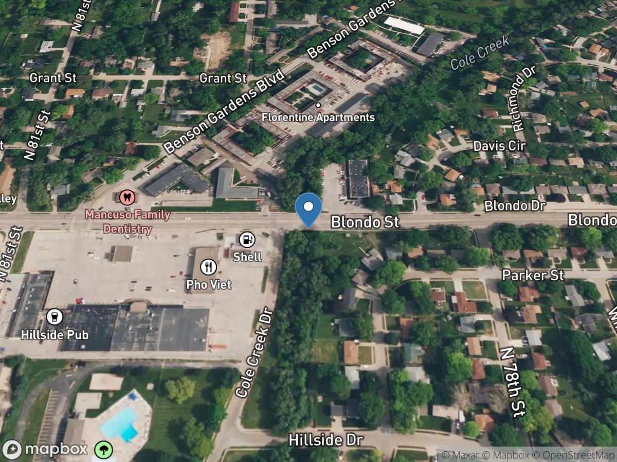 Cole Creek at Blondo Street at Omaha, Nebr. location