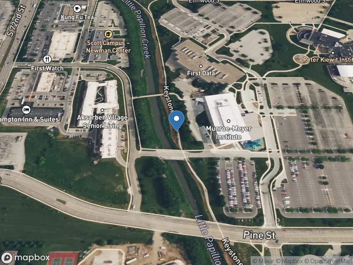 Little Papillion Creek at Ak-Sar-Ben at Omaha, Nebr. location