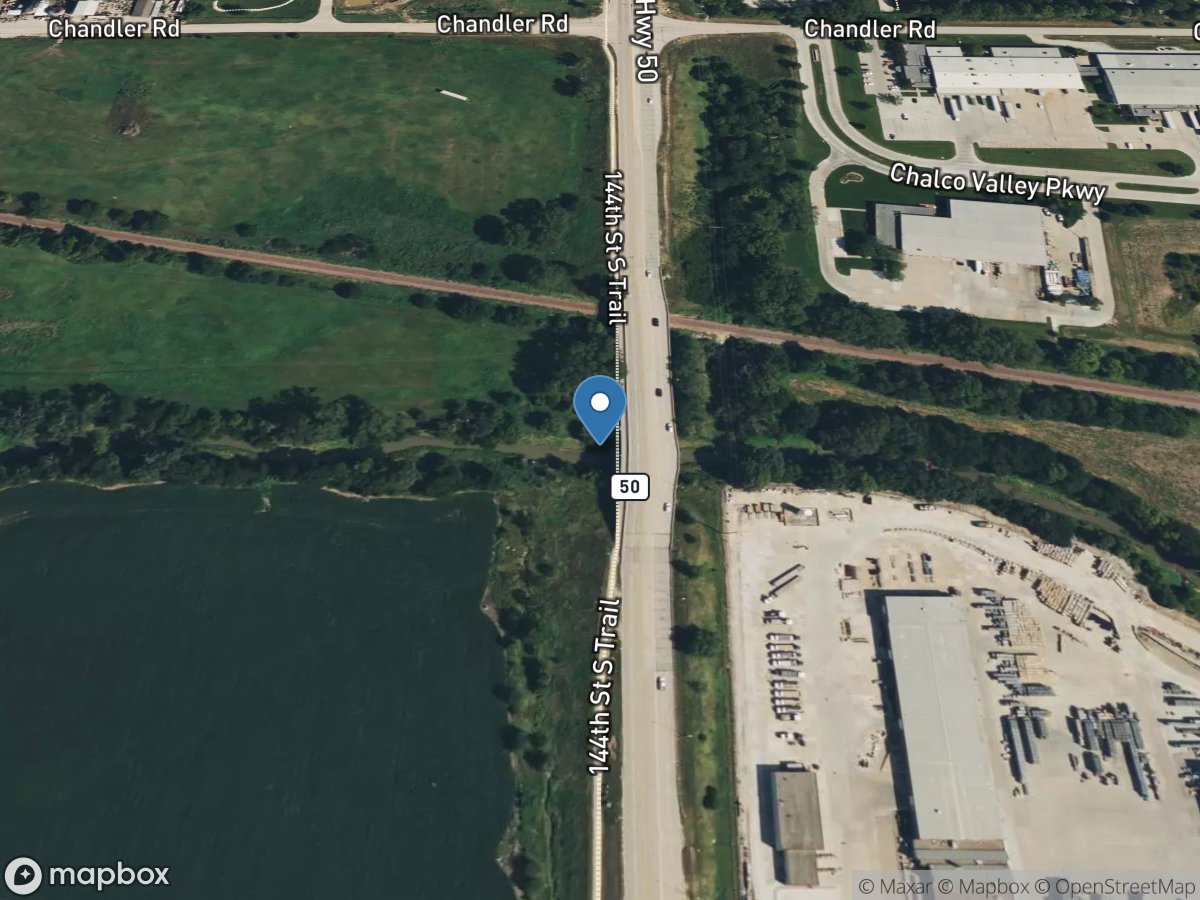 South Papillion Creek at Chalco, Nebr. location