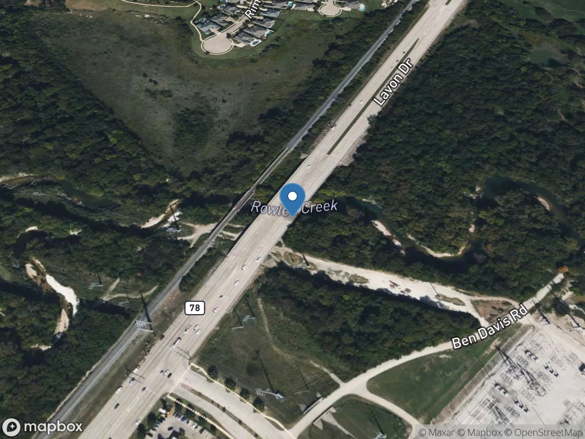 Rowlett Creek near Sachse, TX location