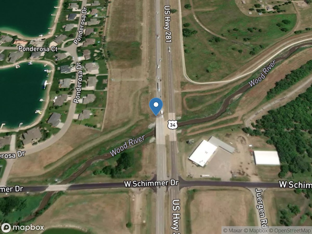 Wood River at Grand Island, Nebr. location