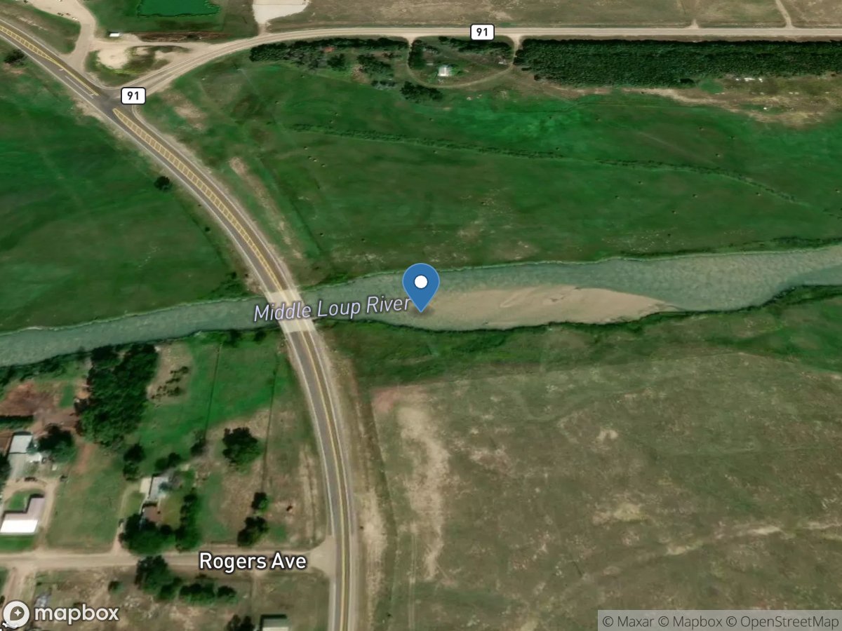 Middle Loup River at Dunning, Nebr. location