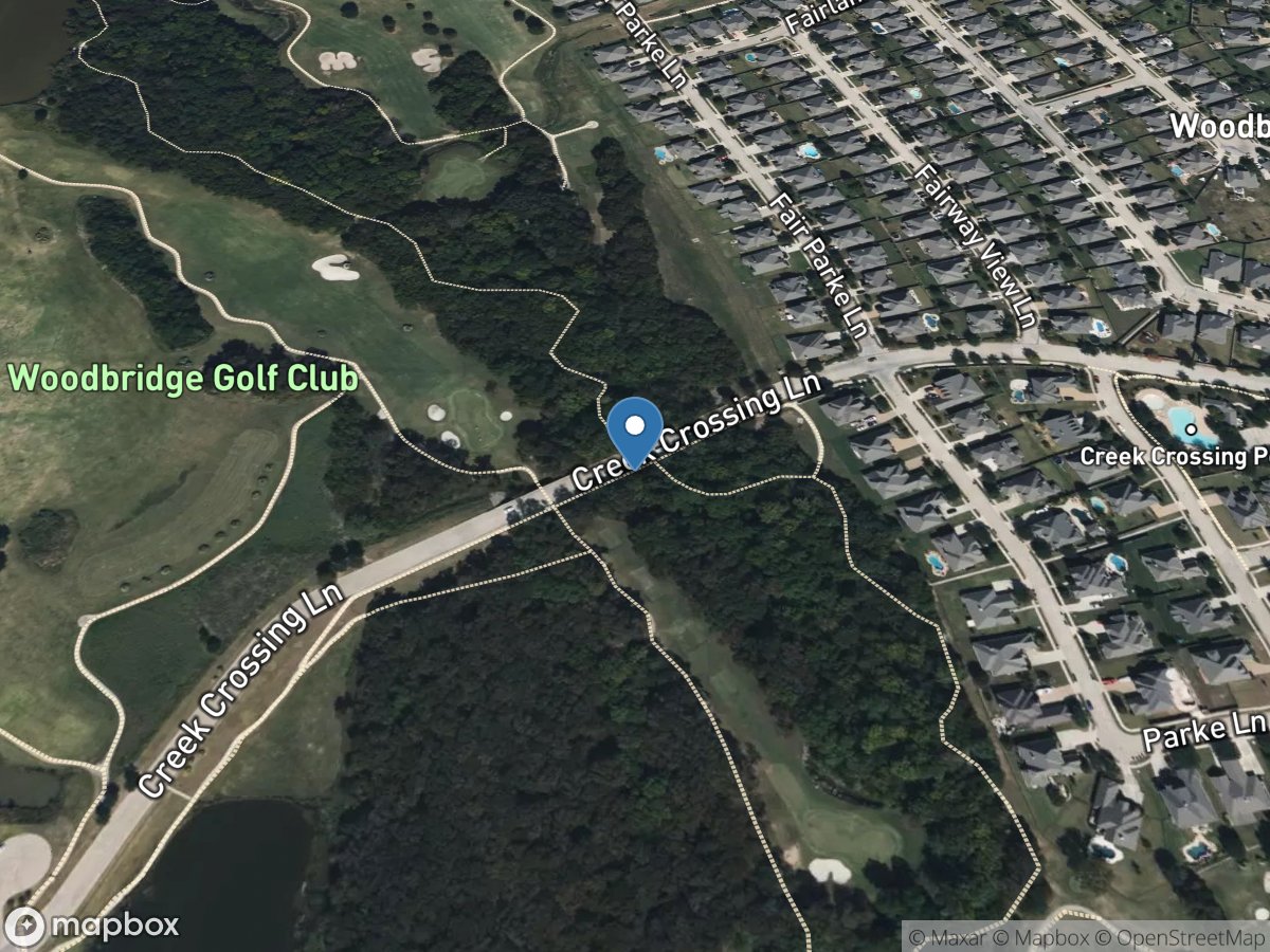 Muddy Creek at Creek Crossing Lane near Sachse, TX location