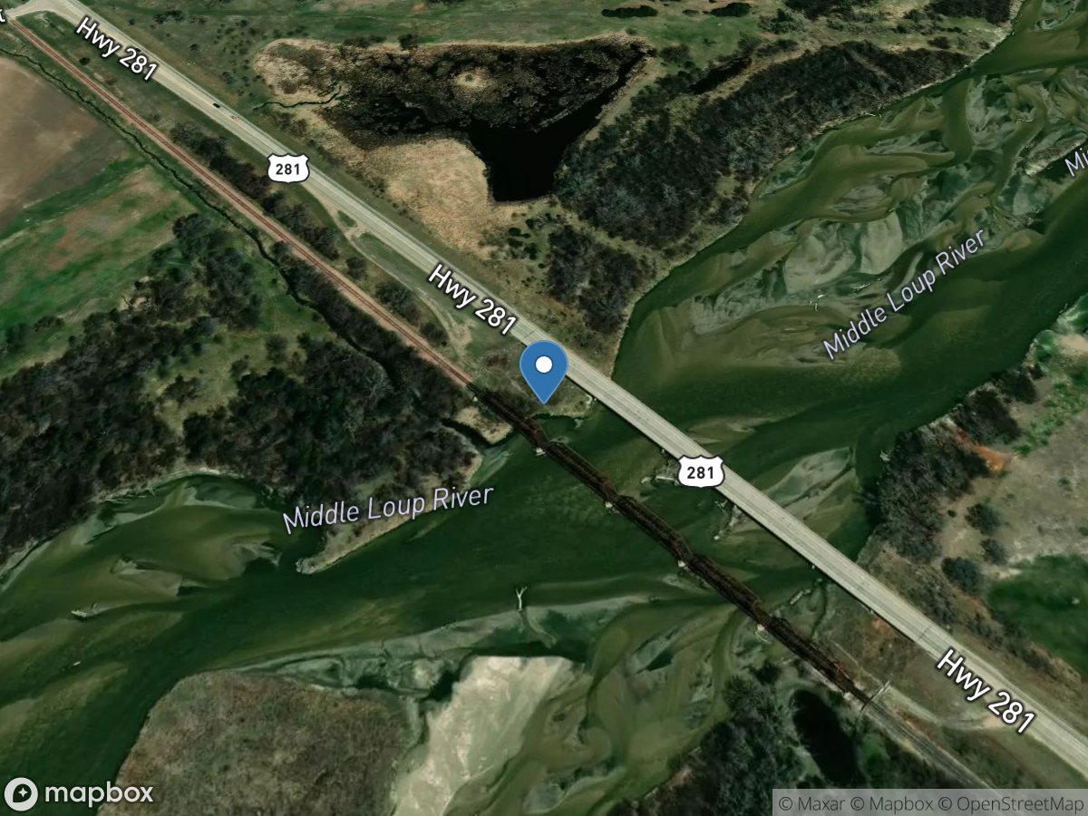 Middle Loup River at Saint Paul, Nebr. location