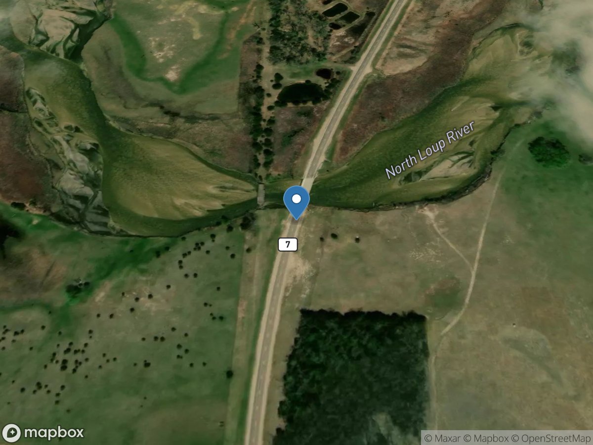 North Loup River at Brewster, Nebr. location