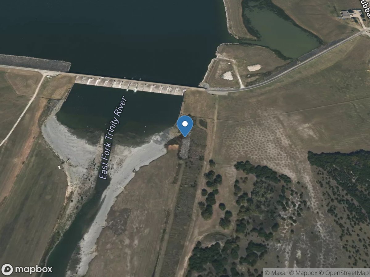 E Fork Trinity Rv below Lake Ray Hubbard near Forney, TX location