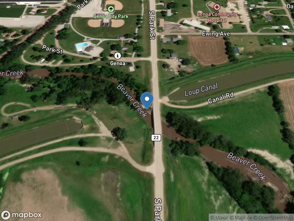 Beaver Creek at Genoa, Nebr. location
