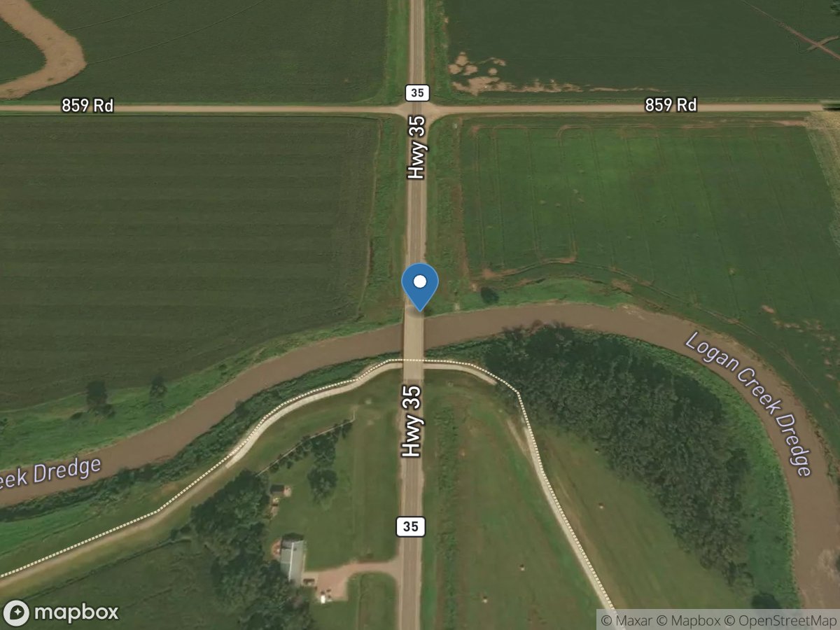 Logan Creek at Wakefield, Nebr. location