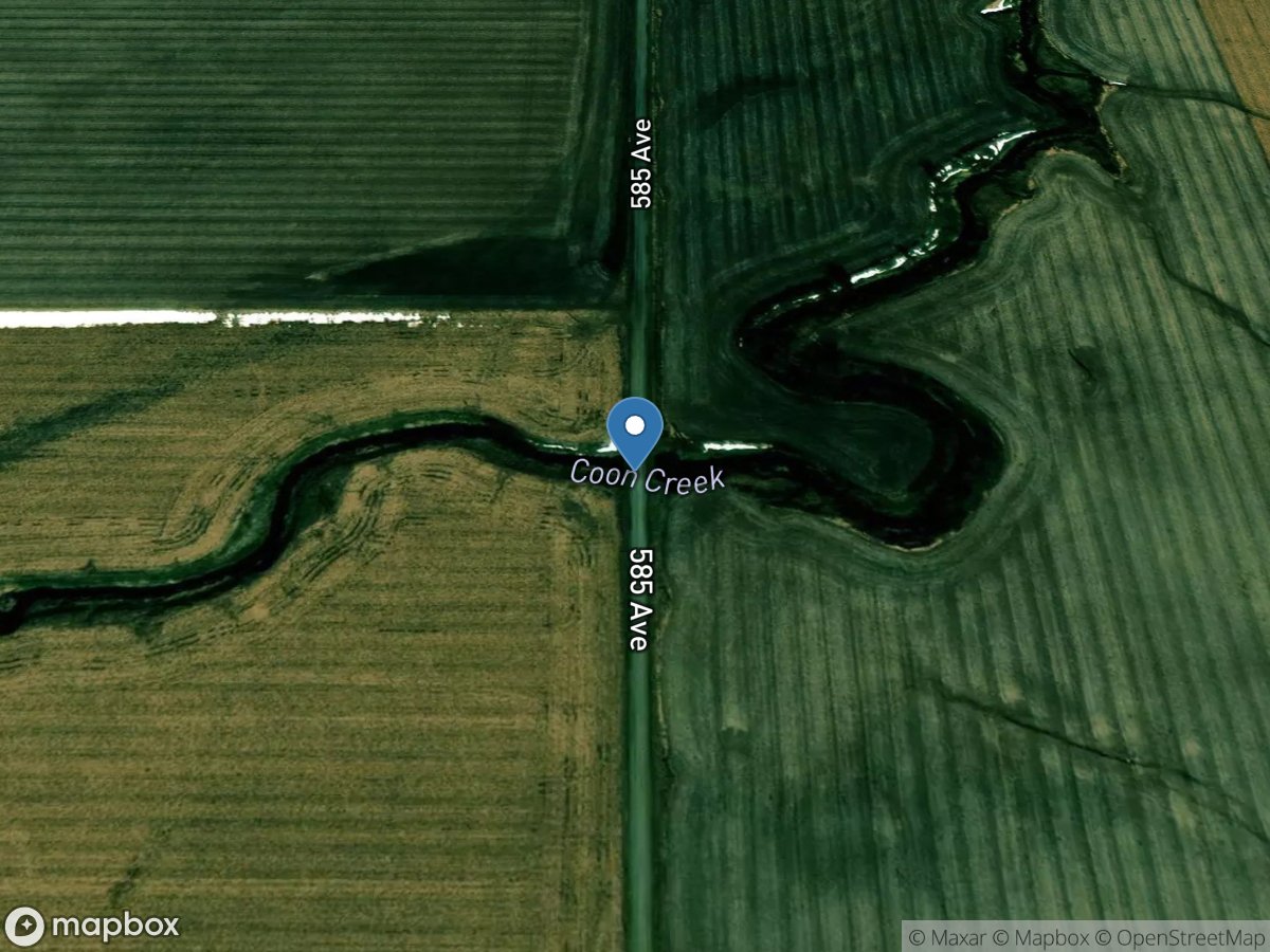 Coon Creek near Wakefield, Nebr. location