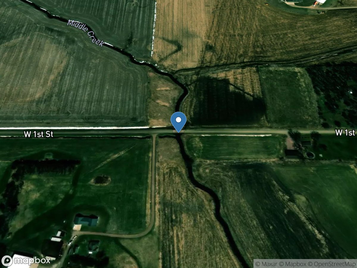 Middle Creek at Emerson, Nebr. location