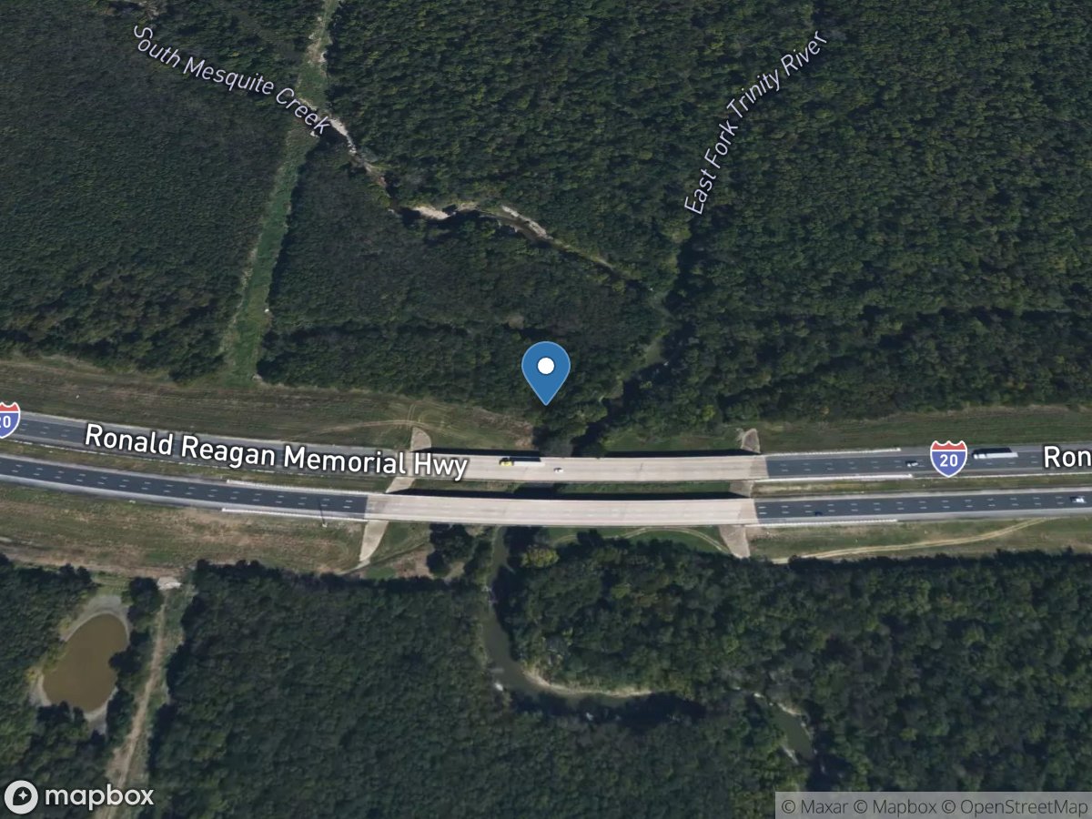 E Fork Trinity Rv above Seagoville, TX location