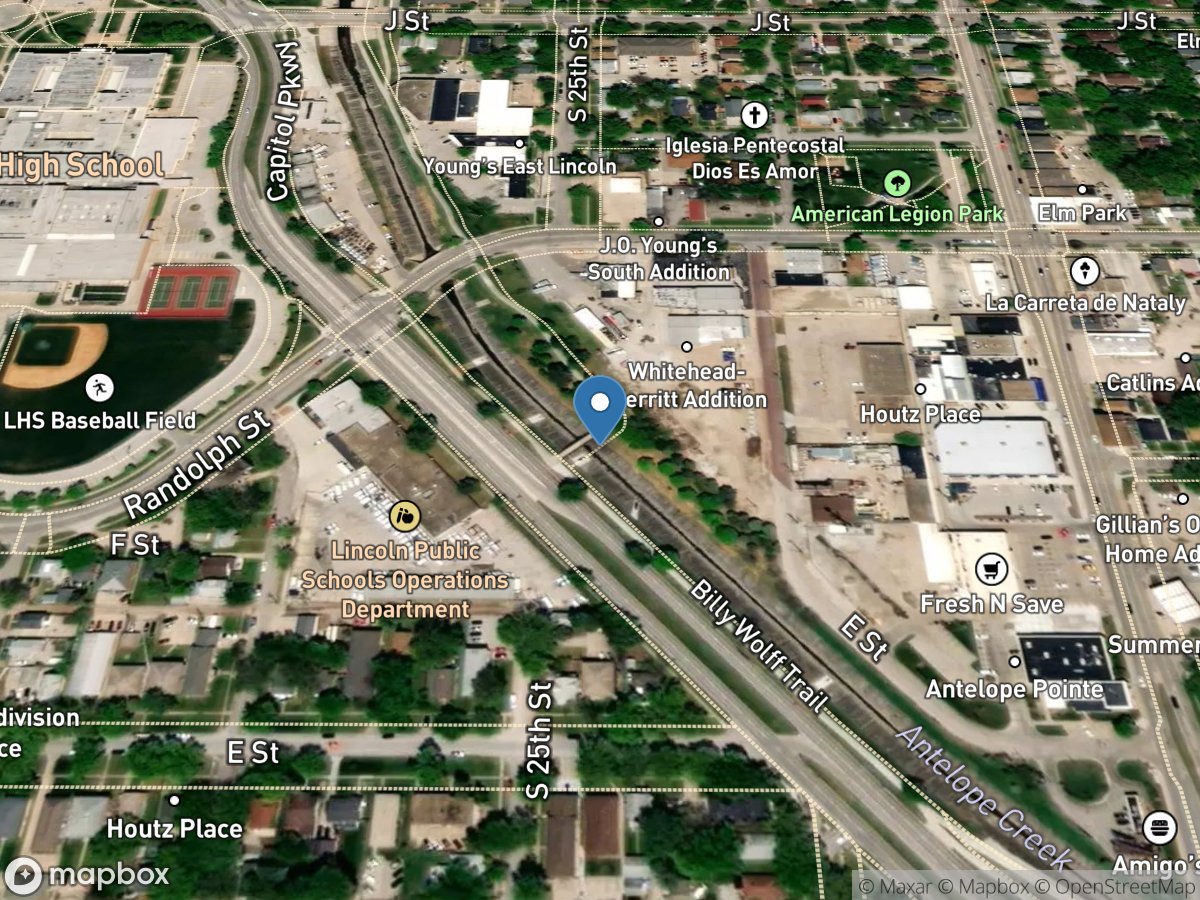 Antelope Creek at 27th Street at Lincoln, Nebr. location