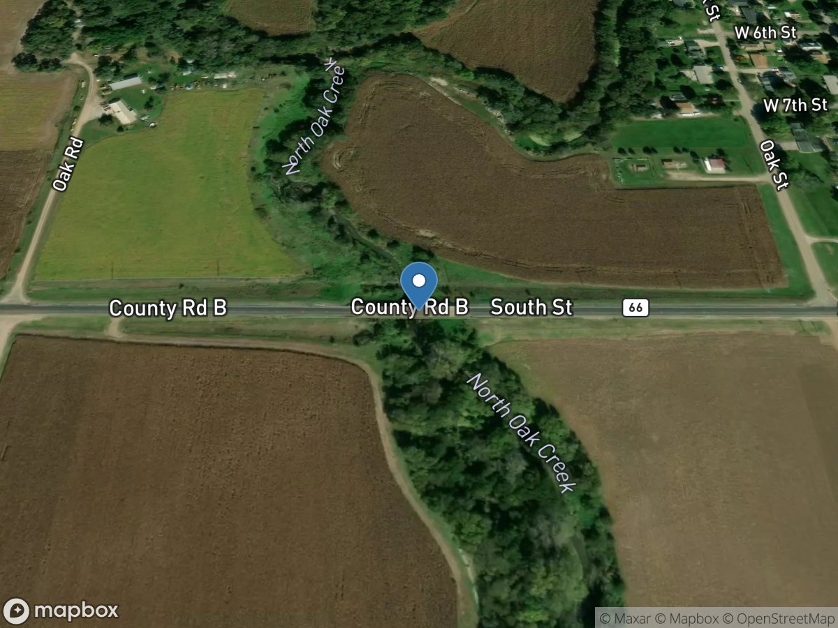 North Oak Creek at Valparaiso, Nebr. location