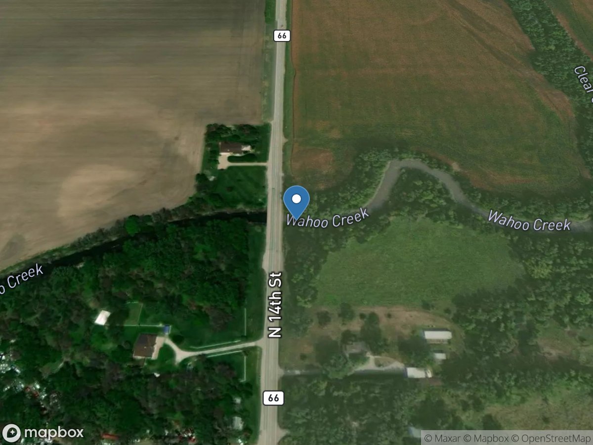 Wahoo Creek at Ashland, Nebr. location