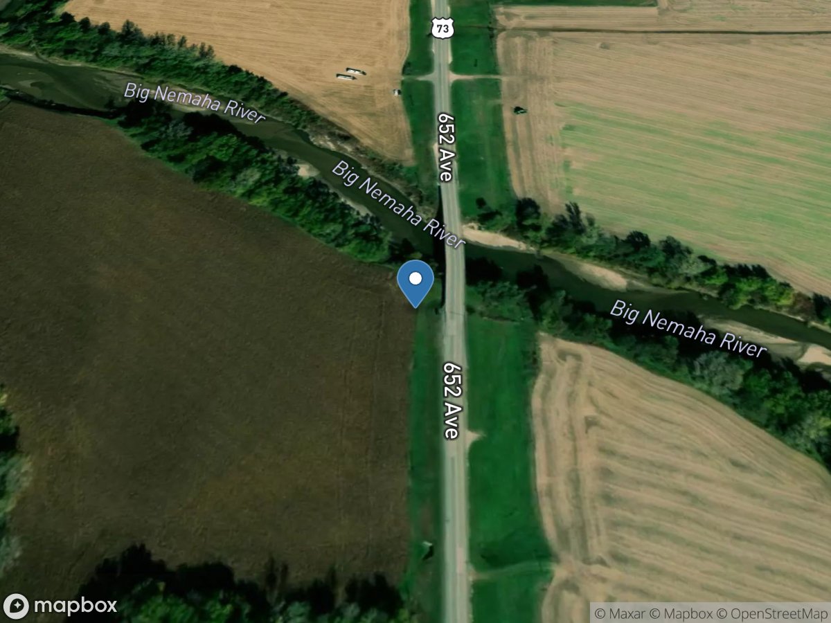 Big Nemaha River at Falls City, Nebr. location