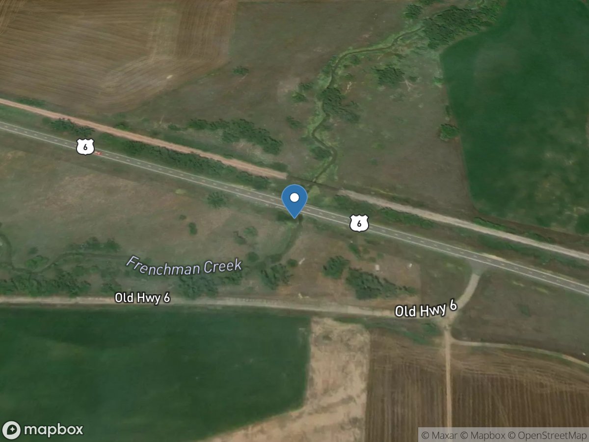 Frenchman Creek at Palisade, Nebr. location