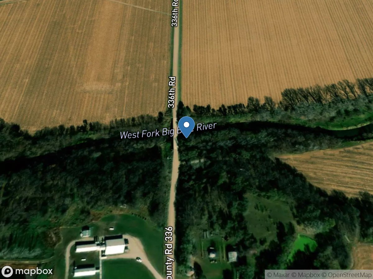 West Fork Big Blue River near Dorchester, Nebr. location