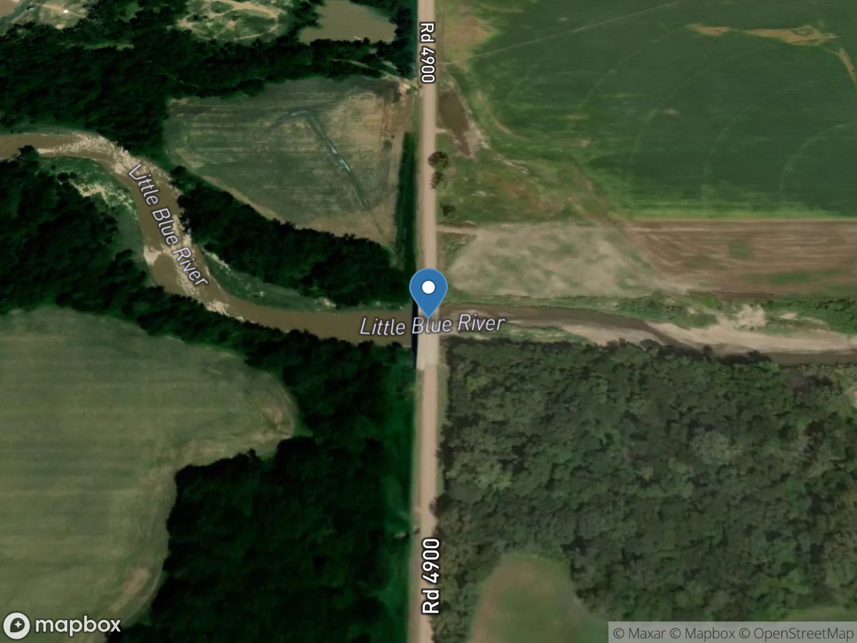 Little Blue River at County Line near Deshler, Nebr. location