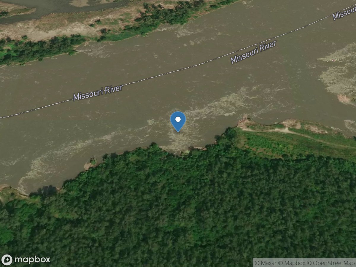 Missouri River at Kansas Chute Upstream, Nebr. location