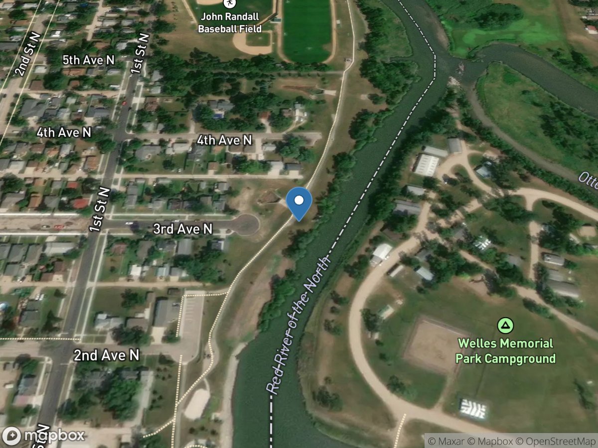 Red River of the North at Wahpeton, ND location