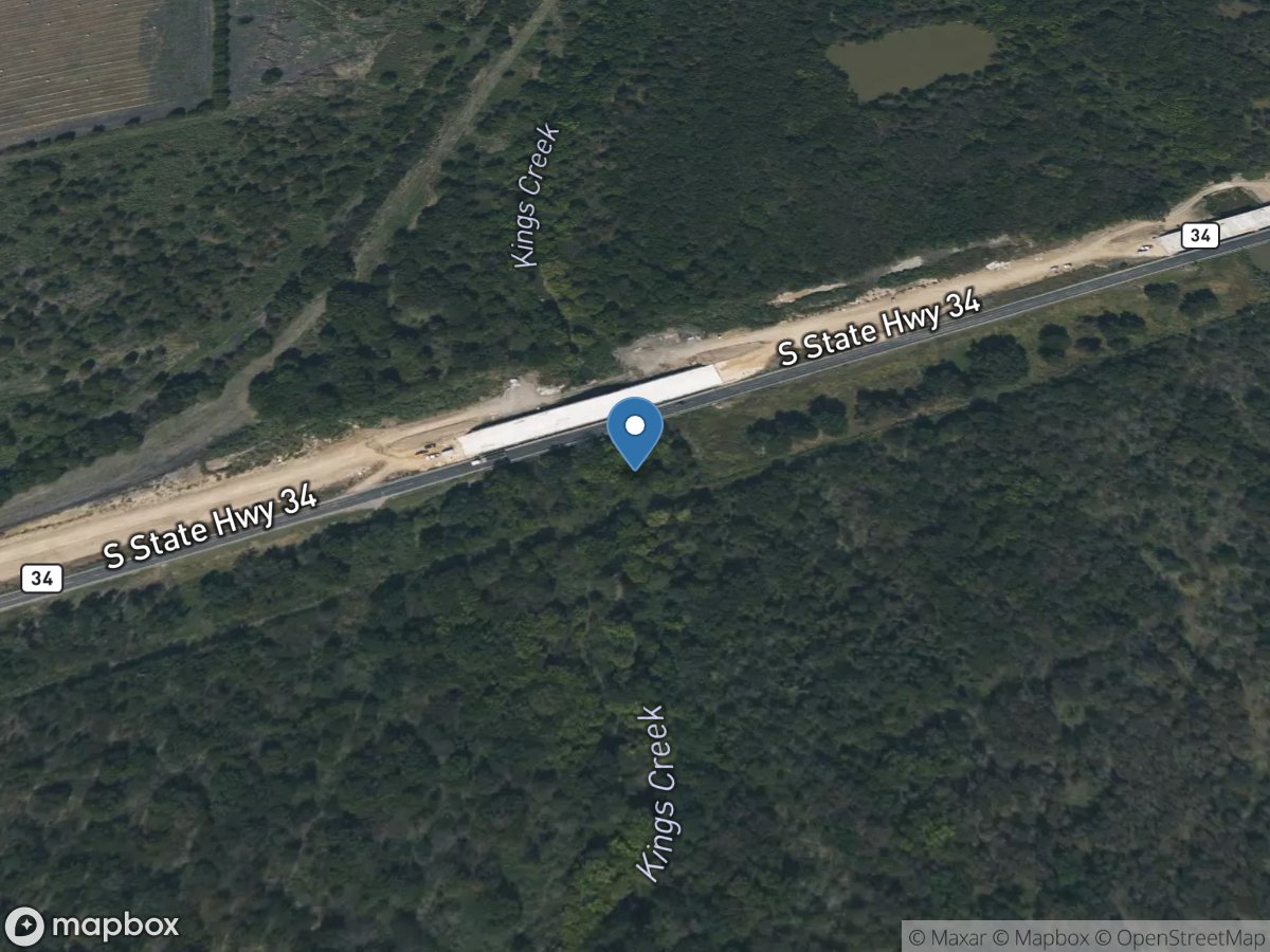 Kings Creek at SH 34 near Kaufman, TX location