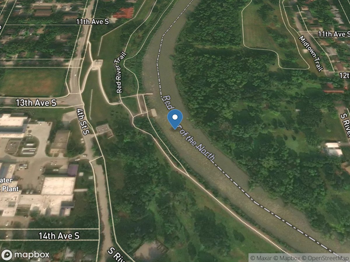 Red River of the North at Fargo, ND location