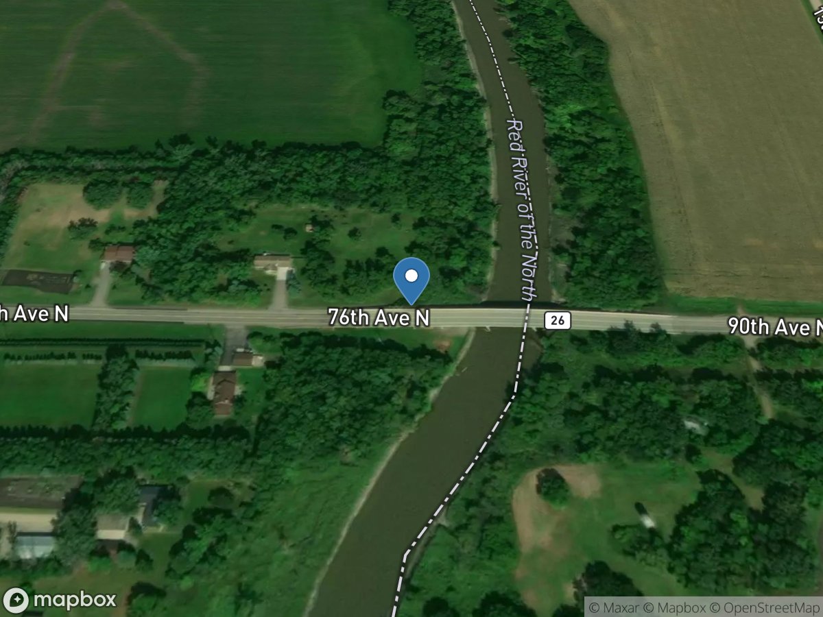 Red River of the North near Harwood, ND location