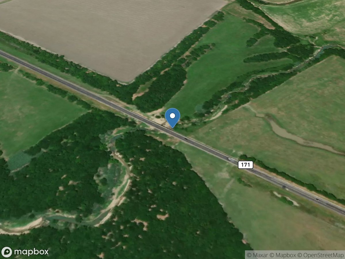 Ash Creek at Highway 171 near Malone, TX location