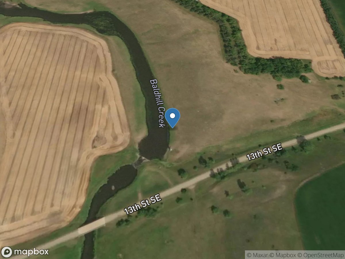 Baldhill Creek near Dazey, ND location