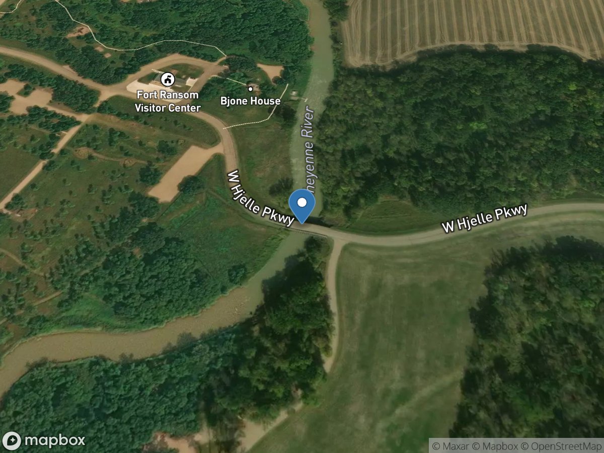 Sheyenne River at Fort Ransom State Park, ND location