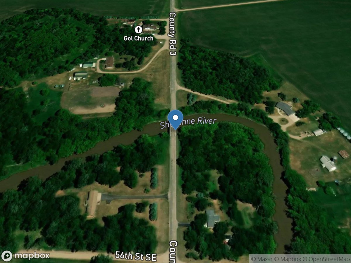 Sheyenne River on Gol Road near Kindred, ND location