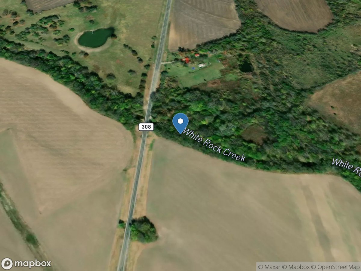 White Rk Creek at FM 308 near Irene, TX location