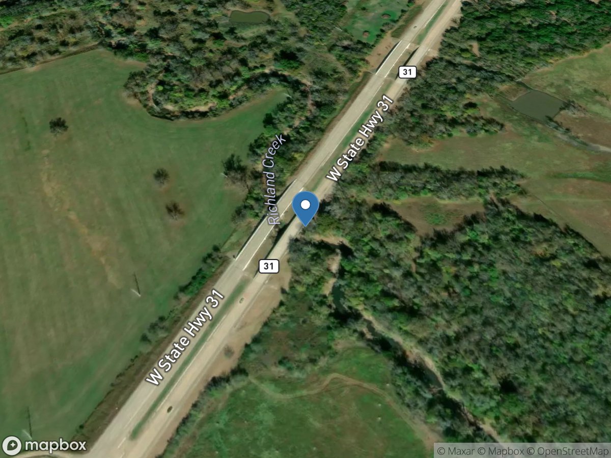 Richland Creek near Dawson, TX location