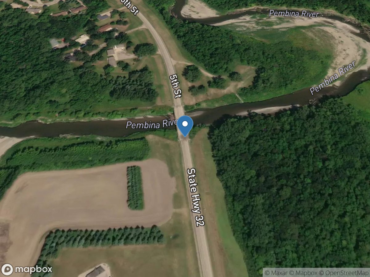 Pembina River at Walhalla, ND location