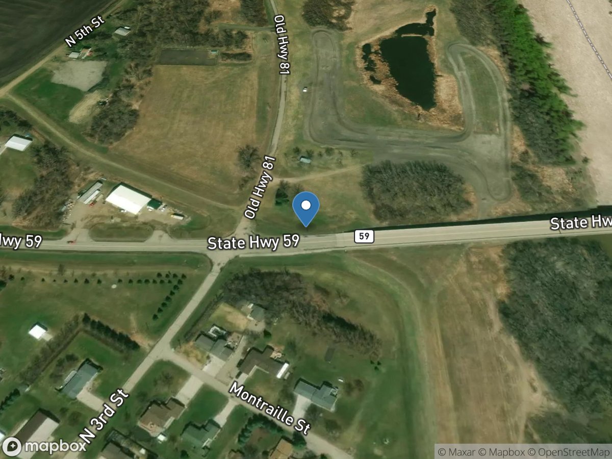 Red River of the North at Pembina, ND location