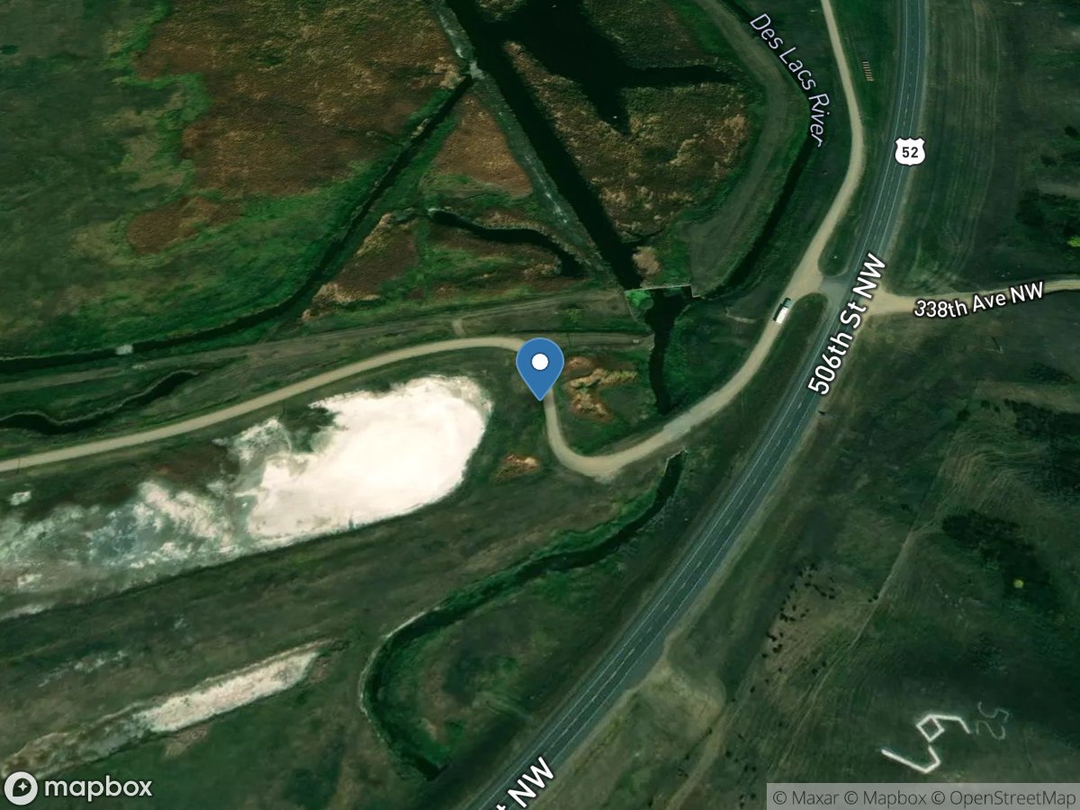 Des Lacs River near Kenmare, ND location