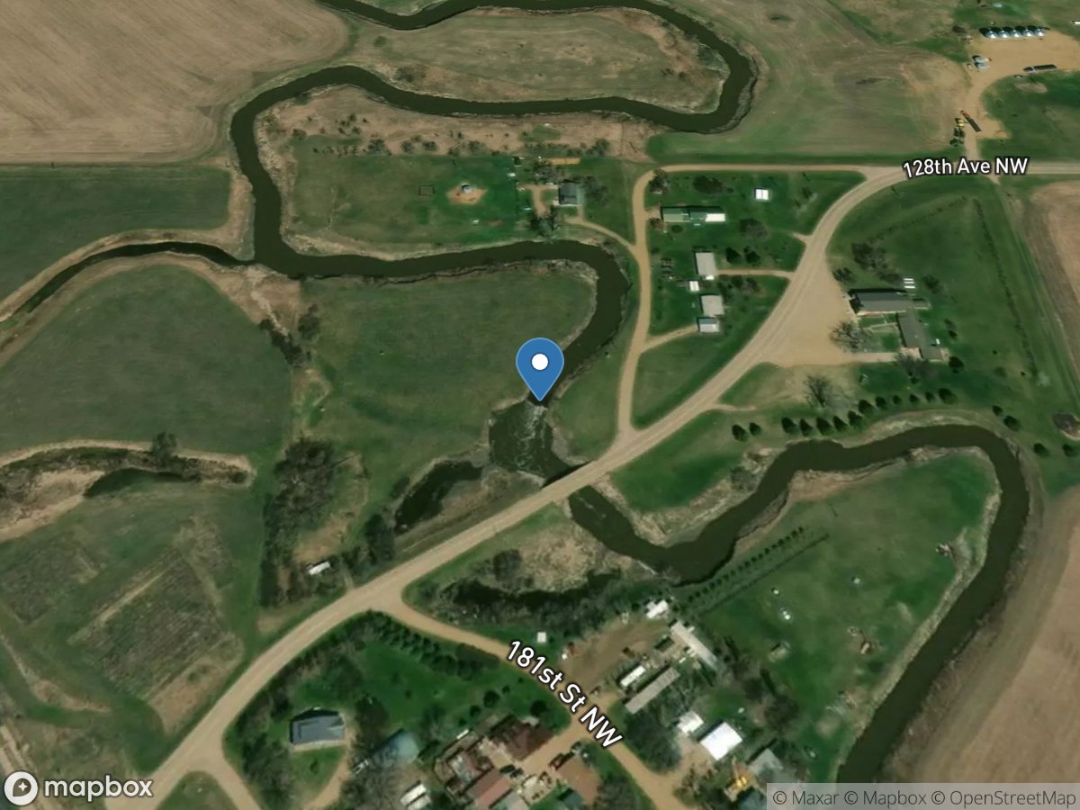 Des Lacs River at Foxholm, ND location