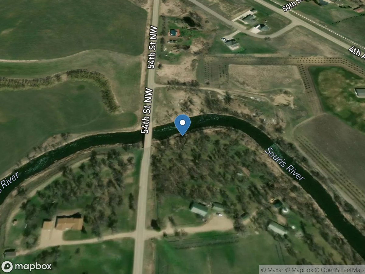 Souris River above Minot, ND location