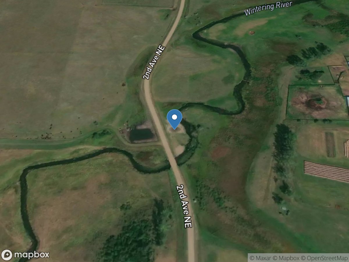 Wintering River near Karlsruhe, ND location