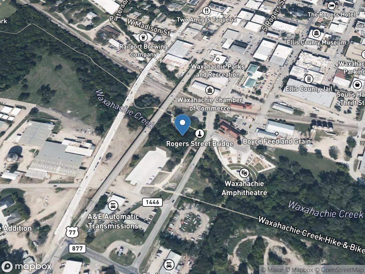 Waxahachie Creek at Waxahachie, TX location