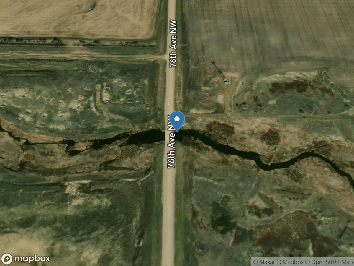 E. Fork Shell Creek near Parshall, ND location